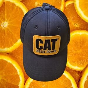 New CAT Black and Yellow‎ Hook and Loop Adjustable Hat